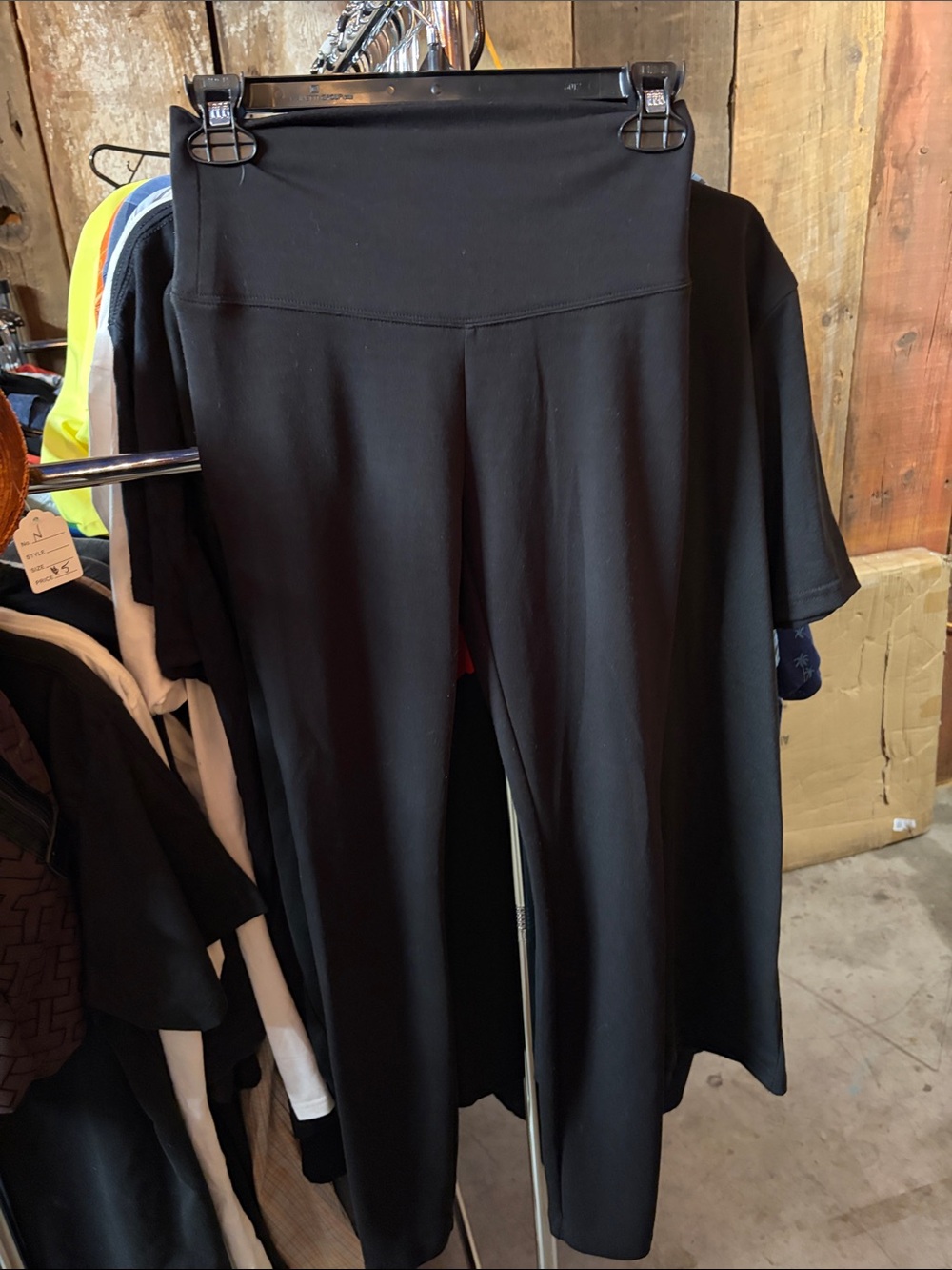 White House Black Market Black Wide-Leg High Waist Knit Pants